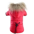 thumbnail image 1 of CICRKHB Small Dog Sweater Pet Dog Warm Down Cotton-Padded Jacket Costume Puppy Winter Clothe Hoodie Coats Pet Supplies Red, 1 of 3
