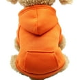 thumbnail image 1 of CICRKHB Small Dog Sweater Polyester Hoodied Sweatshirts with Pocket Dog Clothes Pet Clothing Pet Supplies Orange, 1 of 3