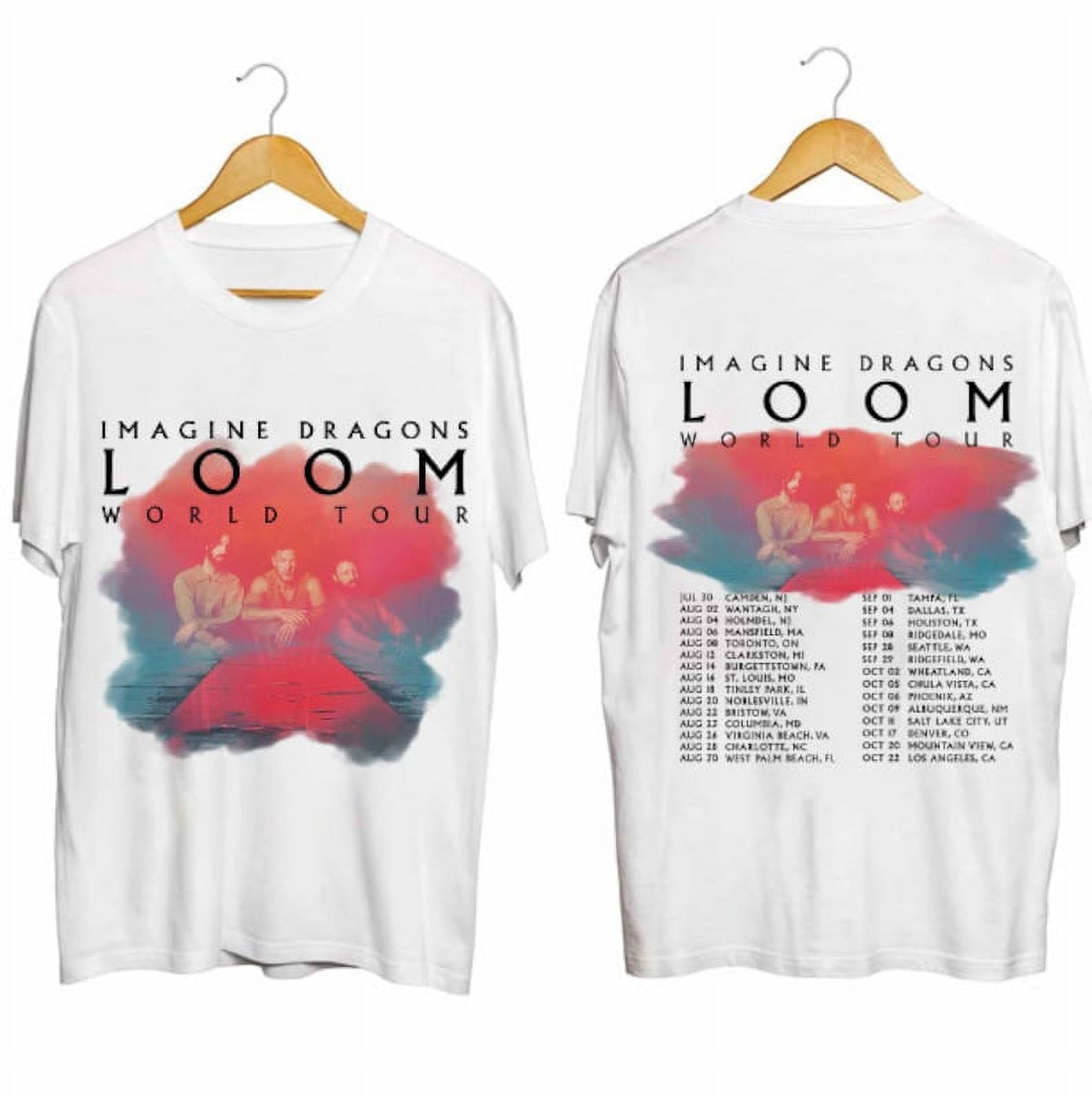 CIEN LUXURY 2 Sided Imagine Dragons Loom Tour 2024 Unisex Shirts and