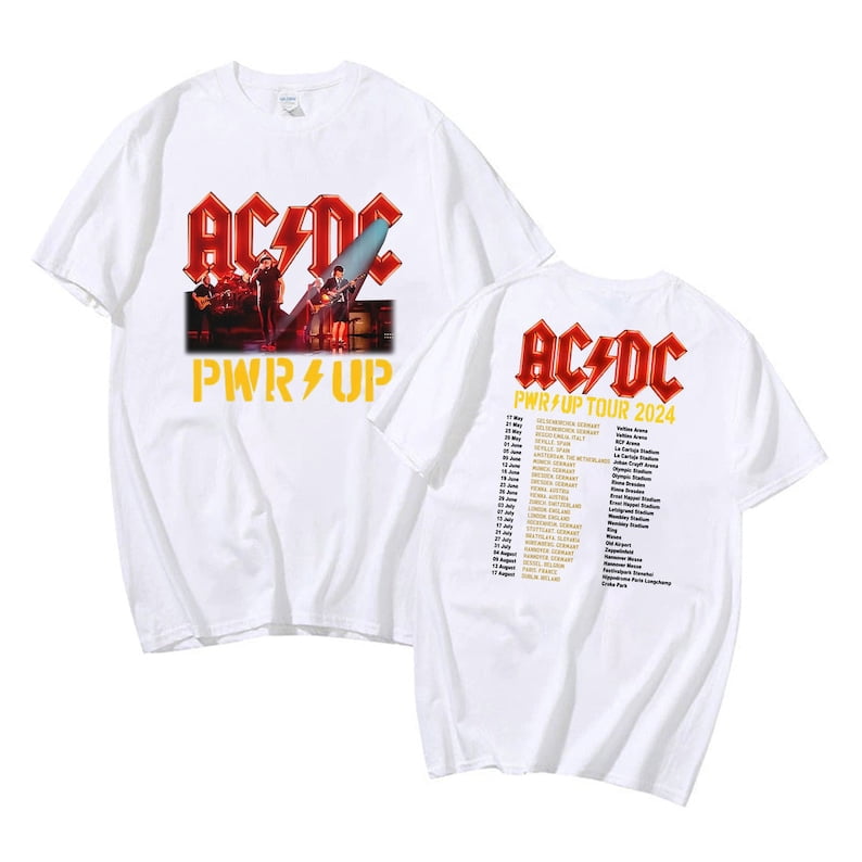 CIEN LUXURY AC\DC Pwr Up 2024 World Tour Shirt, Rock Band Acdc Graphic ...