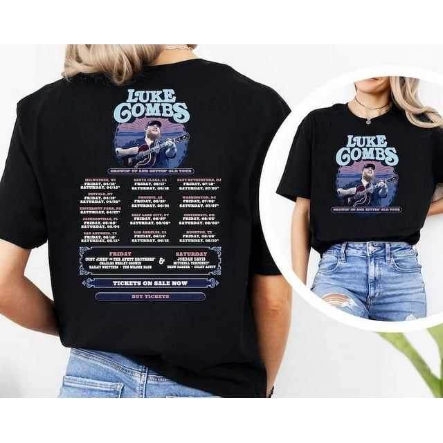 CIEN LUXURY Luke Combs 2024 Tour Growing Up and Getting Old Shirt, Luke