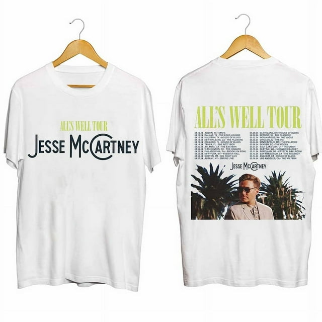 CIEN LUXURY NEW BRAND Jesse McCartney All's Well Tour 2024 Shirt