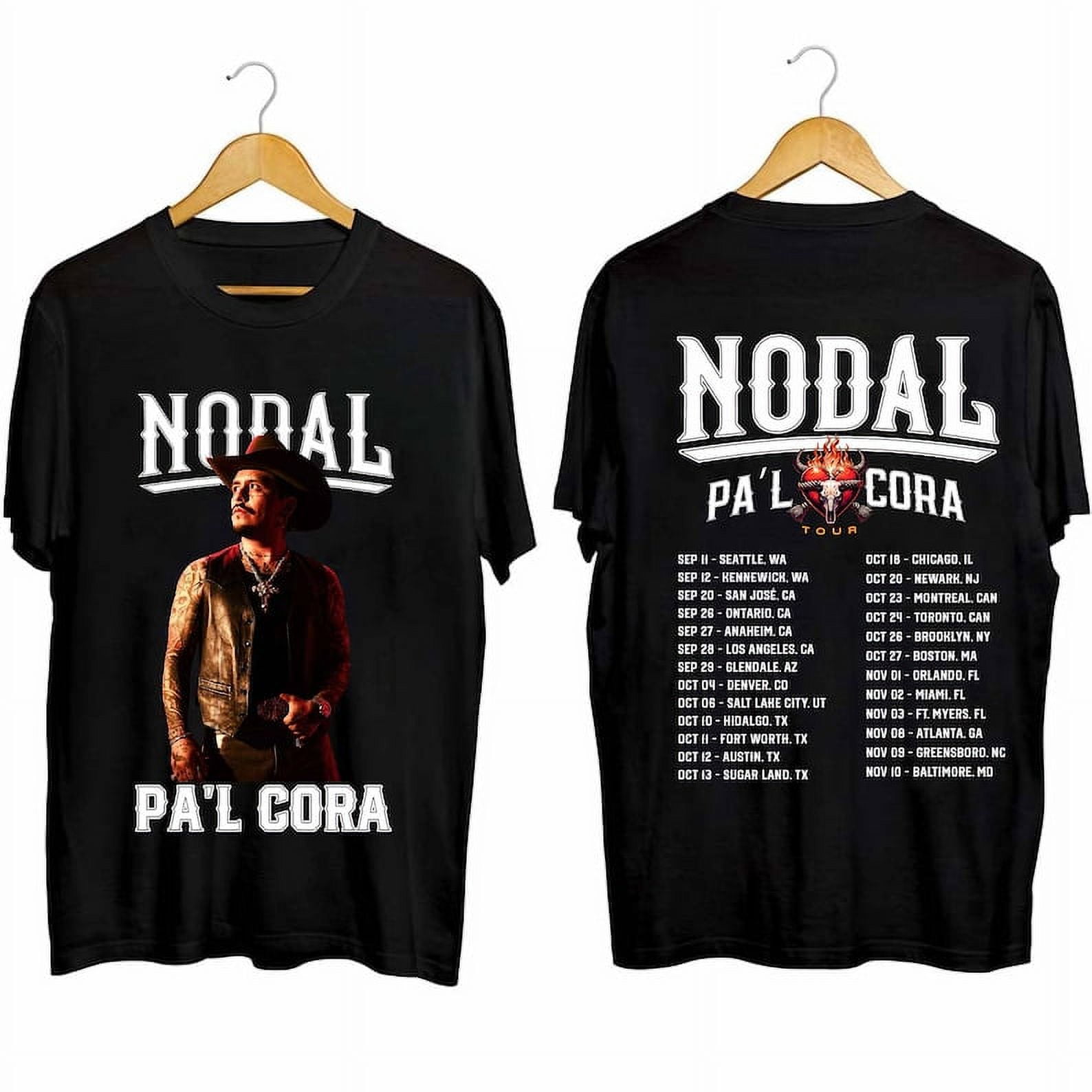 CIEN TWOSIDE, Christian Nodal Pa’l Cora Tour 2024 Shirt, Christian