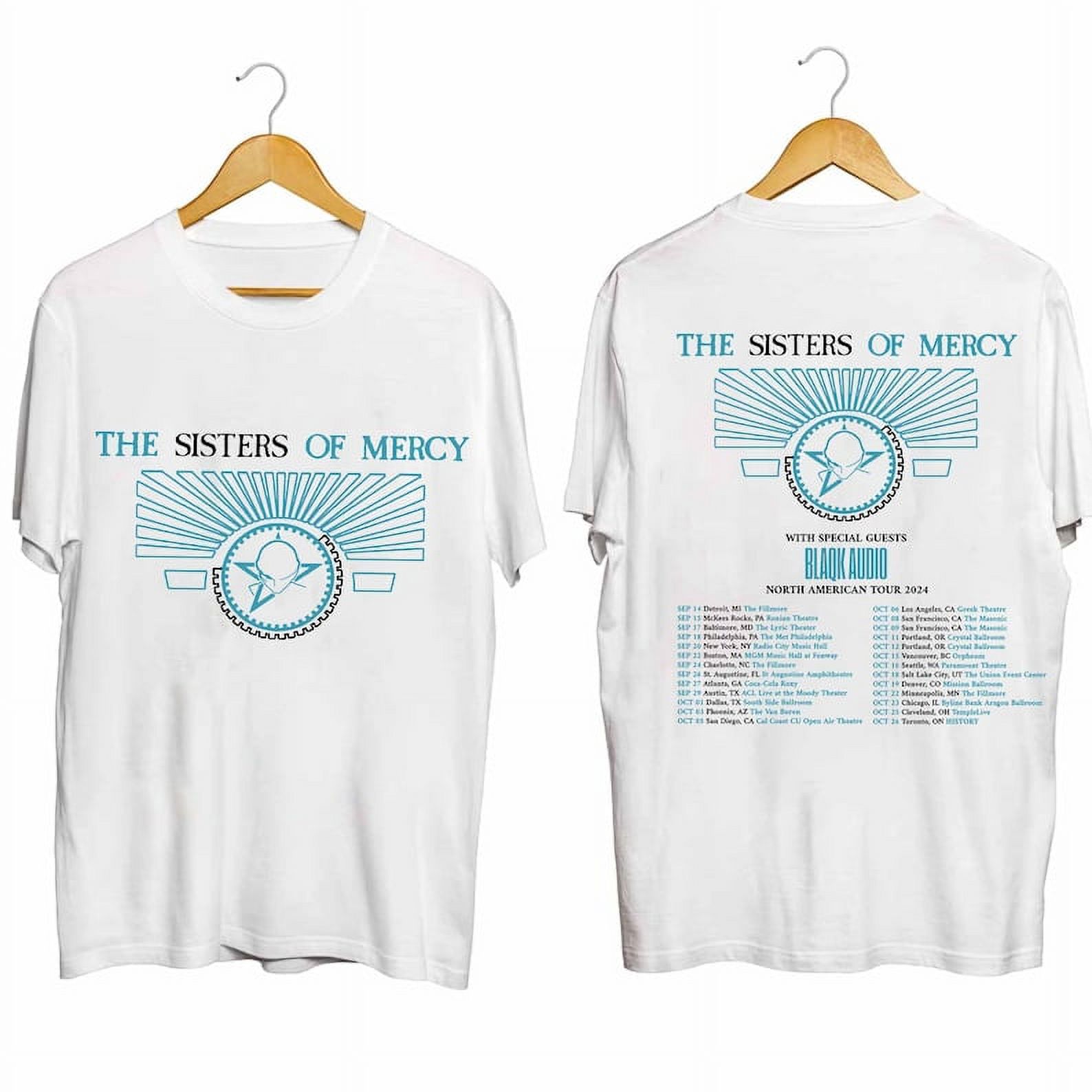 CIEN01082LUXURY 2 SIDE The Sisters of Mercy 2024 Tour Shirt, The