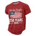 thumbnail image 1 of CIENVNSTG 250th Anniversary USA Shirts for Men Flag T-Shirt 4th of July Shirt 250 Years Birthday Patriotic Tops for Family Events Patriotic Parades and Casual Daily Outfits Red S, 1 of 4