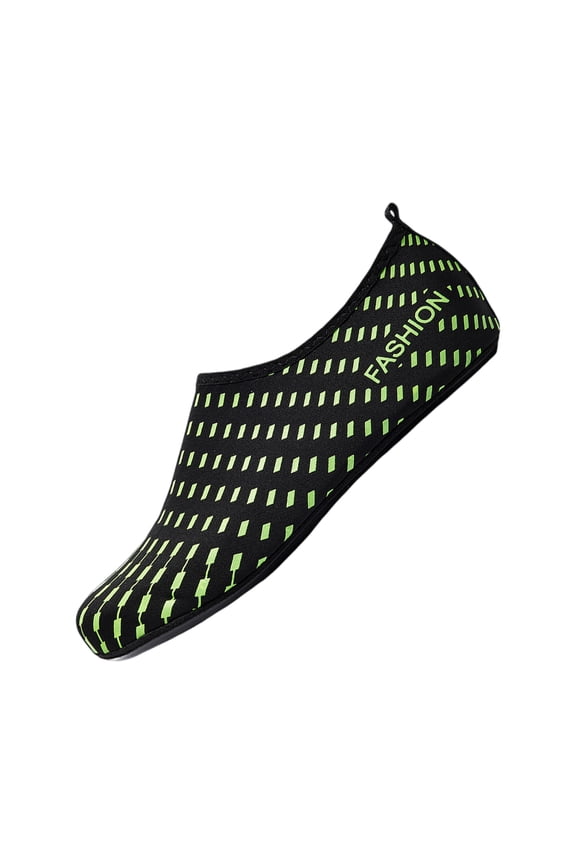 Beach Socks Water Shoes For Women Men Patterned Print Non Slip Quick Dry Thickened Rubber Sole For Wading Diving Swimming And Surf Green 41