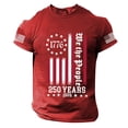 thumbnail image 1 of CIENVNSTG Distressed USA Flag T Shirts for Men 1776 Graphic Patriotic Muscle Cut Tops Suitable for Gym Training Workout and Outdoor Activities Red L, 1 of 3