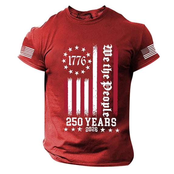 CIENVNSTG Distressed USA Flag T Shirts for Men 1776 Graphic Patriotic Muscle Cut Tops Suitable for Gym Training Workout and Outdoor Activities Red L