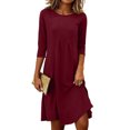 thumbnail image 1 of CIENVNSTG Fashion Casual Solid-color Dress Party Dress Spring Summer Dress For Women, 1 of 3