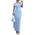 thumbnail image 1 of CIENVNSTG Fashion Casual Solid-color Dress Party Dress Spring Summer Dress For Women, 1 of 4