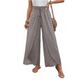 thumbnail image 1 of CIENVNSTG Floral Palazzo Boho Flowy Baggy Pants for Women Elastic High Waist Wide Leg Vacation Casual Long Lounge Trendy Trousers Gray XL, 1 of 6