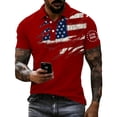thumbnail image 1 of CIENVNSTG Independence Day Short Sleeve Tops for Men 250th Anniversary USA Shirt 2026 USA Flag Graphic Tee Red 3XL, 1 of 2