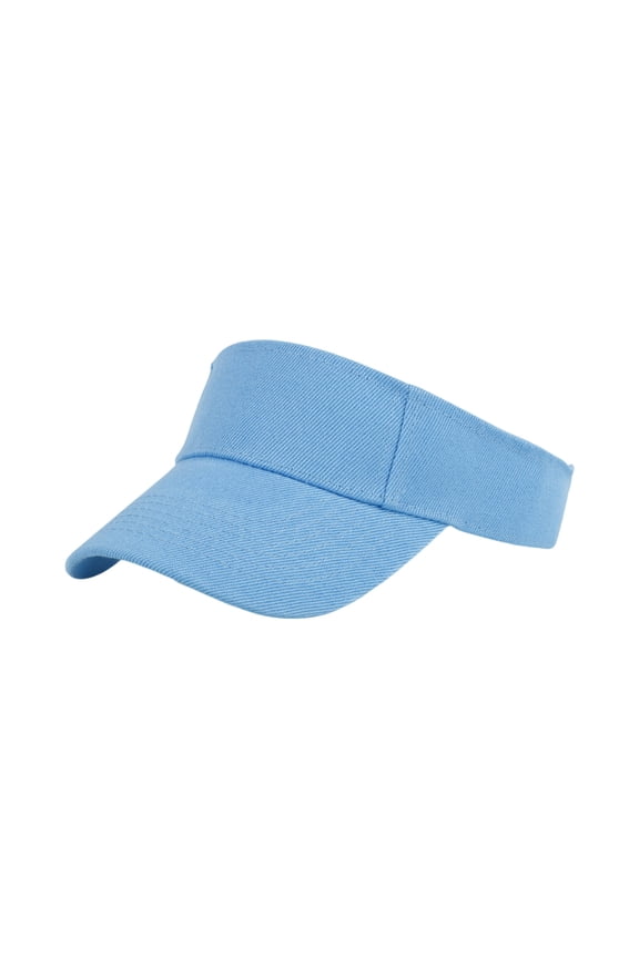 Kids Fashion Sports Sun Visor Hat Solid Color Lightweight Adjustable Strap Cap For Boys Girls Beach Outdoor Sky Blue