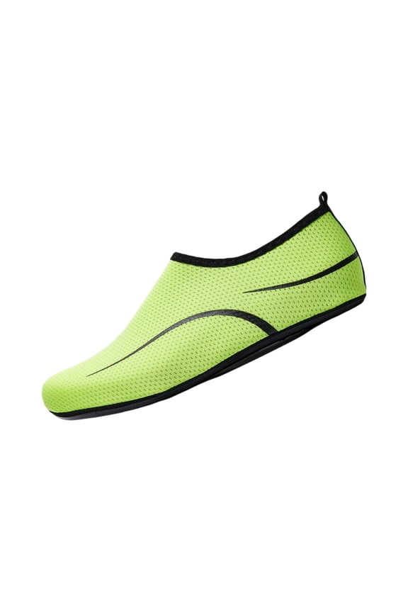 Line Graph Non Slip Quick Dry Water Shoes Thickened Rubber Sole Beach Socks For Women Men Wading Diving Swimming And Surf Use Green 36