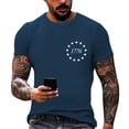 thumbnail image 1 of CIENVNSTG Men's Independence Day Patriotic T-Shirt 1776 Vintage Flag Print Short Sleeve Crewneck Tops USA 250 Anniversary Tees for Home Rest And Outdoor Casual Wear Navy XXL, 1 of 4