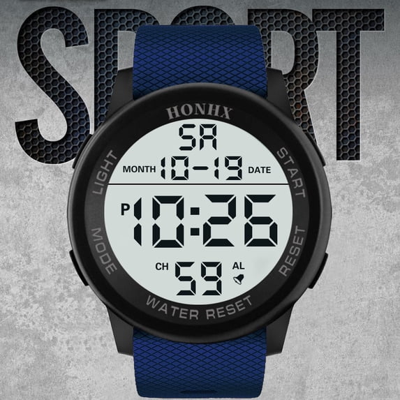 CIENVNSTG Mens Watches Outdoor Sports Watch Clock Multifunction Waterproof Wristwatch Display Luminous Digital Electronic Watch