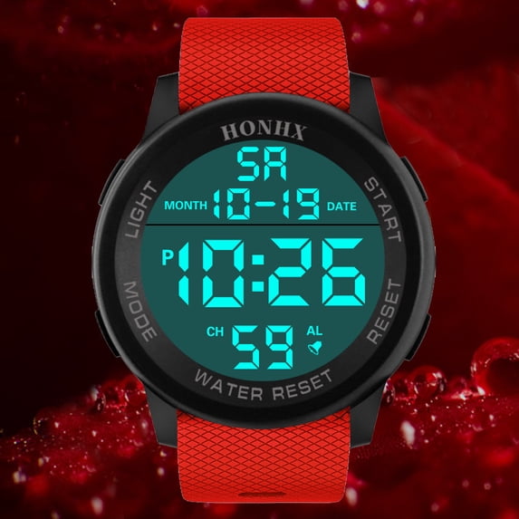 CIENVNSTG Mens Watches Outdoor Sports Watch Clock Multifunction Waterproof Wristwatch Display Luminous Digital Electronic Watch
