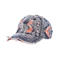 thumbnail image 1 of CIENVNSTG Mens Womens Curved Brim Distressed Ripped Denim Cap Colorful Frayed Edge Vintage Adjustable Streetwear Baseball Hat Orange, 1 of 3