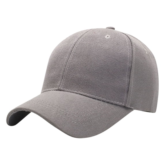 CIENVNSTG Mens Womens Plain Solid Color Curved Brim Baseball Cap Adjustable Casual Sun Hat for Outdoor Daily Activities Gray