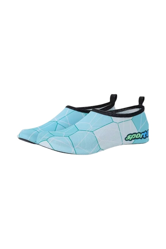 Quick Dry Non Slip Patterned Print Beach Socks Water Shoes Thickened Rubber Sole For Women Men Wading Diving Swimming And Surf Activities Green 43