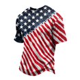thumbnail image 1 of CIENVNSTG USA Flag Distressed Print T Shirt for Men 4th of July Themed Short Sleeve Crew Neck Casual Fit Patriotic Tee for Independence Day and Summer Daily Use Wine 3XL, 1 of 4