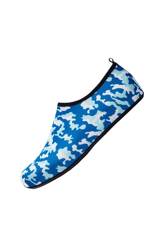Unisex Camo Graph Water Shoes Non Slip Quick Dry Beach Socks with Thickened Rubber Sole for Wading Diving Swimming and Surf Activities on Areas Blue 38