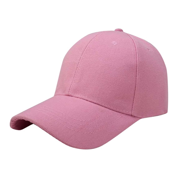 CIENVNSTG Unisex Casual Baseball Cap Solid Color Plain Design Curved Brim Adjustable Strap for Outdoor Daily Use Pink