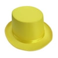 thumbnail image 1 of CIENVNSTG Unisex Fashion Classic Tall Magic Top Hat Solid Color Satin Ribbon Decor Cap for Party Cosplay Costume Yellow, 1 of 2