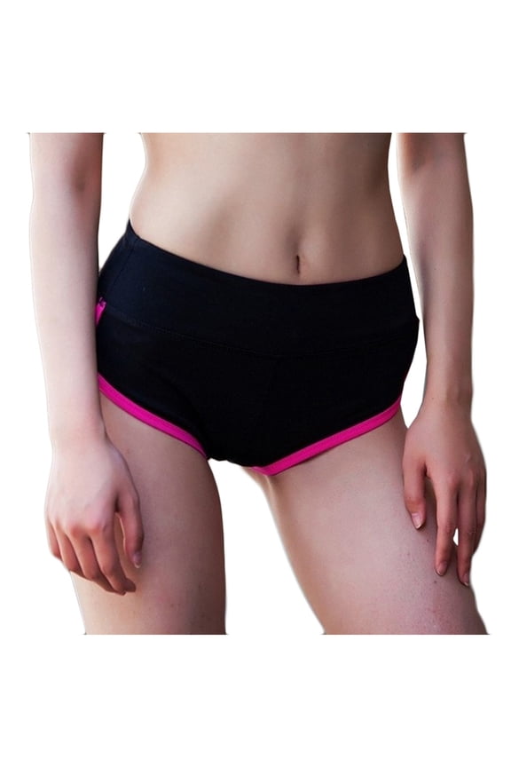 Women's Booty Shorts Workout Butt Lifting High Waist Stretchy Ruched Boyshort Bottom Breathable Yoga Running Gym Shorts Hot Pink S