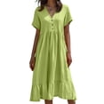 thumbnail image 1 of CIENVNSTG Women's Casual Dresses Solided Color Spring Comfortable Party Dress Elegant Eye-Catching Cocktail Dresses for Women L, 1 of 5