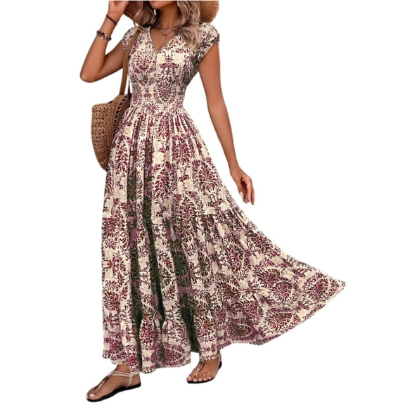 CIENVNSTG Women's Fashion A-Line Summer Dress - Casual Flowy Dress for Everyday Wear