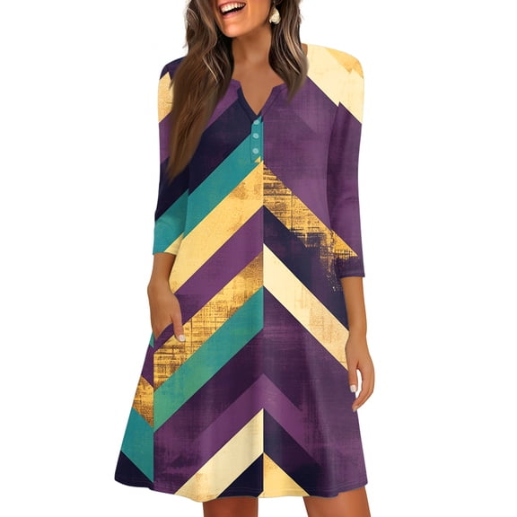 CIENVNSTG Women's Fashion A-Line Summer Dress Casual Flowy Dress for Everyday Wear