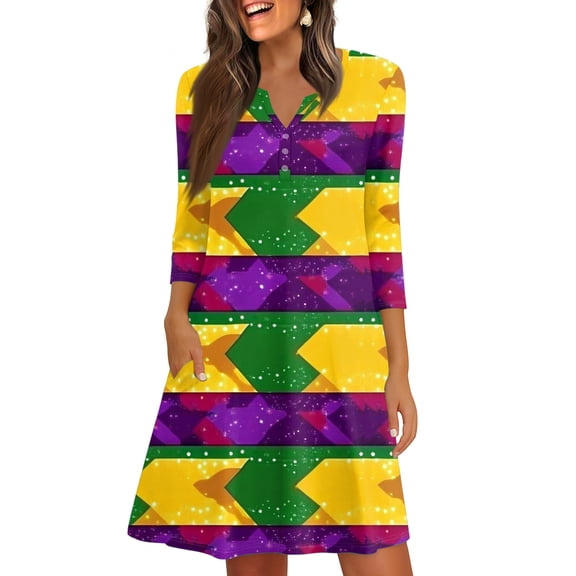 CIENVNSTG Women's Fashion A-Line Summer Dress Casual Flowy Dress for Everyday Wear