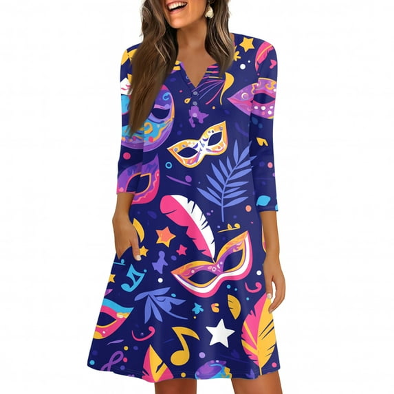 CIENVNSTG Women's Fashion A-Line Summer Dress Casual Flowy Dress for Everyday Wear