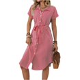 thumbnail image 1 of CIENVNSTG Women's Fashion A-Line Summer Dress Casual Flowy Dress for Everyday Wear, 1 of 4