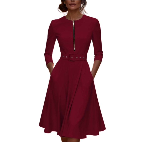 CIENVNSTG Women's Fashion Dress Solided Color Long Breathable New Dress Lightweight Versatile Beach Dress