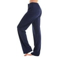 thumbnail image 1 of CIENVNSTG Womens Solid Color Pajama Pants Soft Comfy Wide Leg Bell Bottom Full Length Trousers Elastic Drawstring Waist Versatile for Casual Lounge and Sleep Wear Navy XXXL, 1 of 6