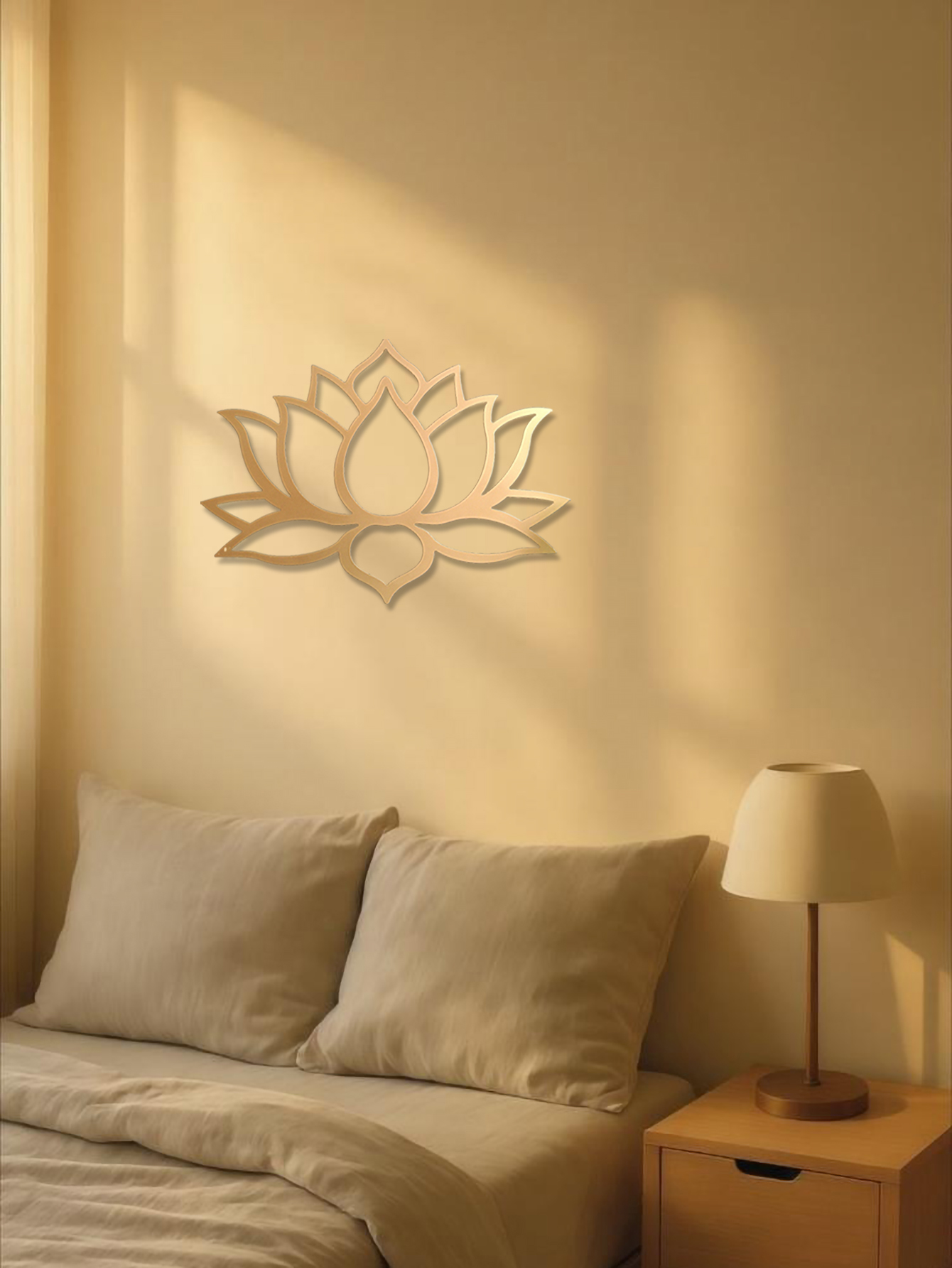 CIFbuy™ Large Metal Lotus Wall Art - Modern, Elegant Decor for Living ...