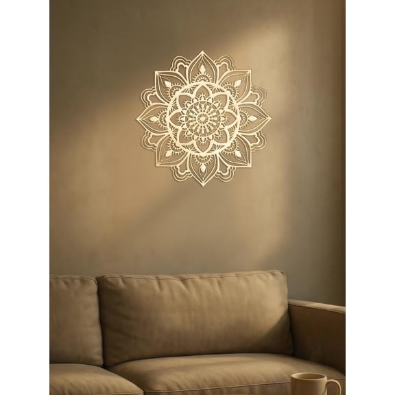 CIFbuy      Marrakech Moon Wall Art Hand-Hammered Moroccan Indian Fusion Metal Mandala Enchanting Bohemian Sanctuary Centerpiece for Living Rooms Bedrooms(TikTok/temu self-pickup orders)