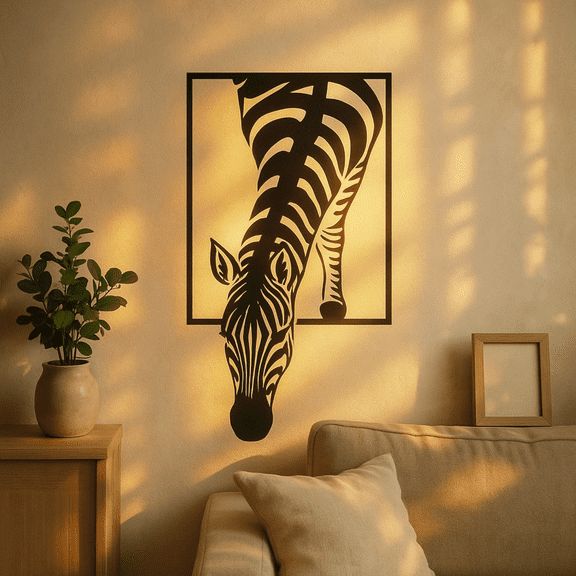 CIFbuy Modern Zebra Wall Art Black and White Animal Print Decor for Living Room Office Bedroom (TikTok, temu pick-up service)