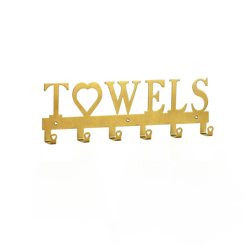 CIFbuy Premium Metal 6-Hook Wall-Mounted Towel Rack: Space-Saving Tree ...