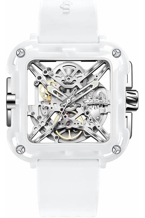 Watches for Womens X Series - Machina, Mechanical Automatic Watches Fashion All-Match Wrist Accessories Sapphire Crystal Analog Skeleton Watches with Silicone Strap