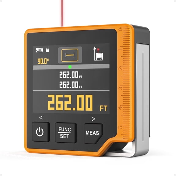 CIGMAN 262-ft 3-in-1 Laser Distance Meter with Digital Angle Finder, USB-C Rechargeable, Aluminum Alloy & Shockproof ABS Housing
