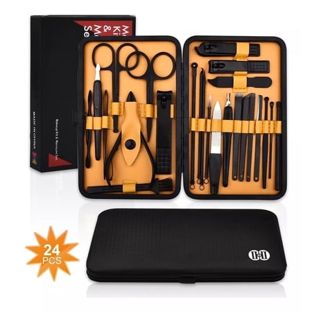 CIICII Manicure Set Nail Clippers Pedicure Kit -24 Pieces Stainless Steel Manicure Kit, Nail Care Tools