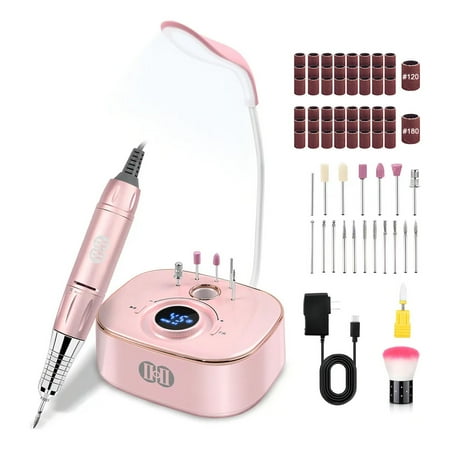 CIICII Electric Nail Drill 45000 RPM, Professional Rechargeable Nail File Kit, Nail Drill Machine, Nail Grinder, Acrylic Nail Kit for Any Manicure, Pedicure, Gel Polishing Removing, C1570