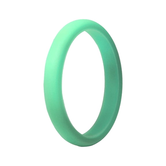 CILENON 2.7Mm New Silicone Ring For Men And Women Silicone Ring Ring Couples Ring (Mint Green,B)