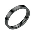 thumbnail image 1 of CILENON 3Mm Stainless Steel Solid Rings Wedding Band Rings For Women Rings For Men Smooth Rings Geometry Rings Size 6 13 (Black,6), 1 of 6