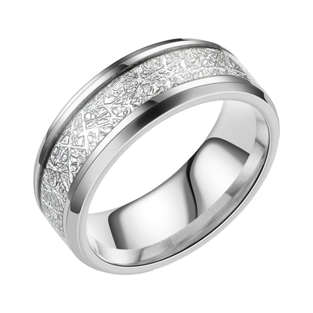CILENON 8Mm Titanium Steel Printing Color Sandblasted Rings Wedding ...