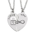 thumbnail image 1 of CILENON Best Friend Necklaces In Engraved Necklace For 2 Friendship Valentines Day Gifts One Size, 1 of 5