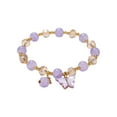 thumbnail image 1 of CILENON Blessing Good Luck Jade Crystal Lucky Bracelets for Women Chinese Style Good Lucky Key Jade Dainty Beads Bracelets Christmas Ideas for Women Men(Purple,One Size), 1 of 5